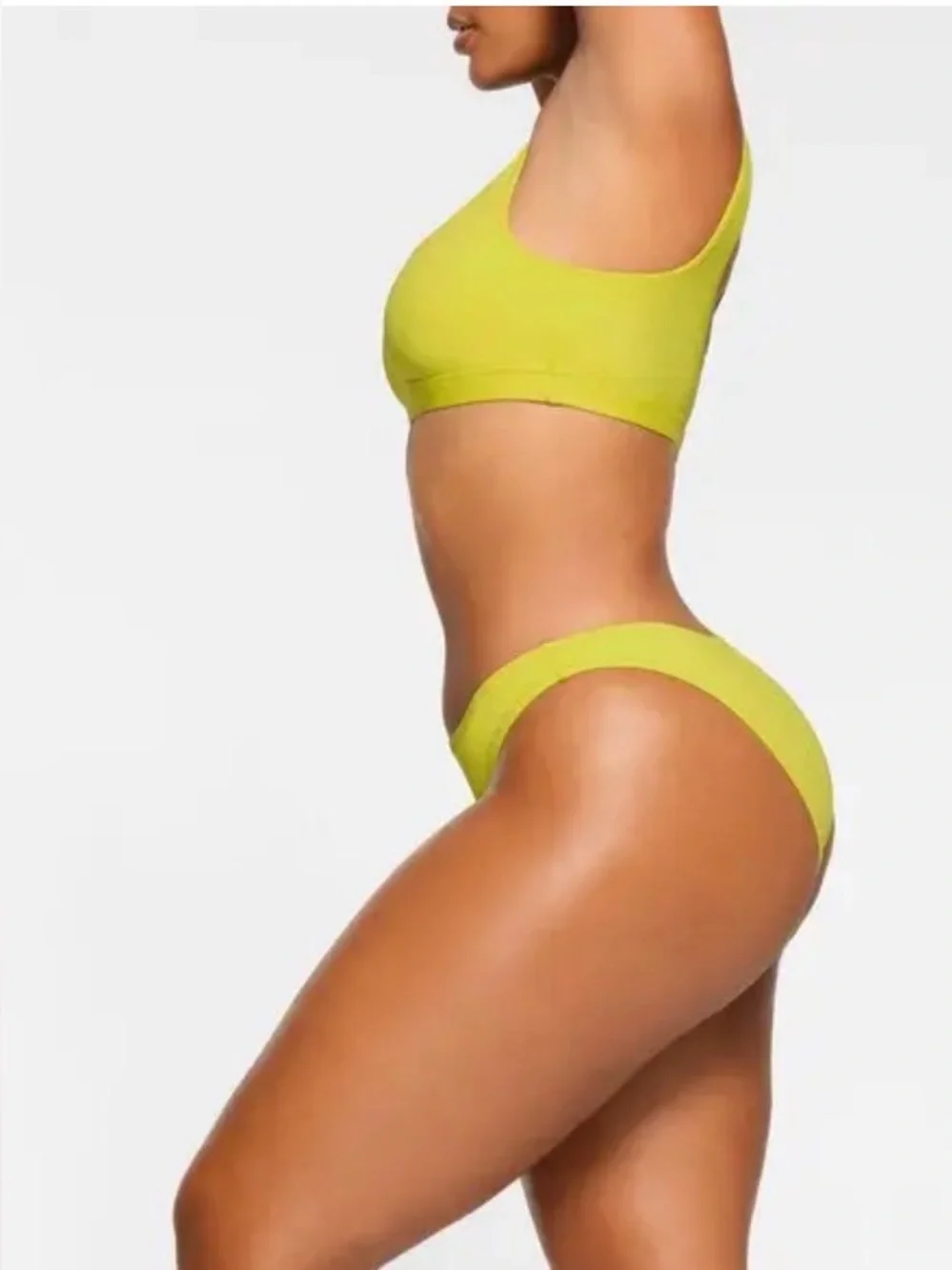 NWT SKIMS Plus Size Recycled Swim Mid Coverage Bottom Color Citrus - Size 3XL